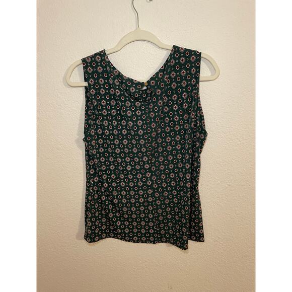 Calvin Klein Green Geometrical Casual Sleeveless Tank Top womens size medium - Picture 4 of 4